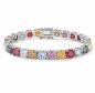 Preview: Farbenfrohes Moissanit Armband in Sterling Silber