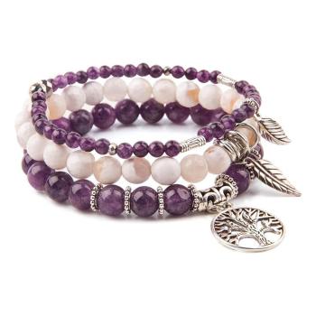 Handgemachtes Armband – Amethist, Intuition, Klarheit & Schutz