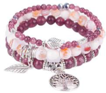 Handgemachtes Armband –  violett- Stone, in Harmonie mit dir selbst
