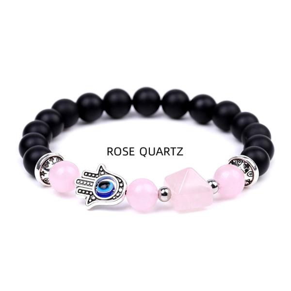 Handgemachtes Schutz- & Energiearmband mit Rosenquarz-Armband (Rose Quartz)