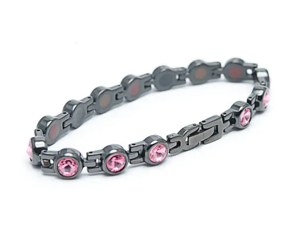 TBands Luxe Serie lush mit pinken Edelsteinen schwarz